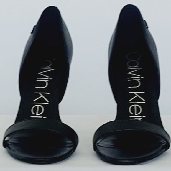Calvin Klein Women's Metino Open Toe Heels Black Size 7M - Picture 7 of 14